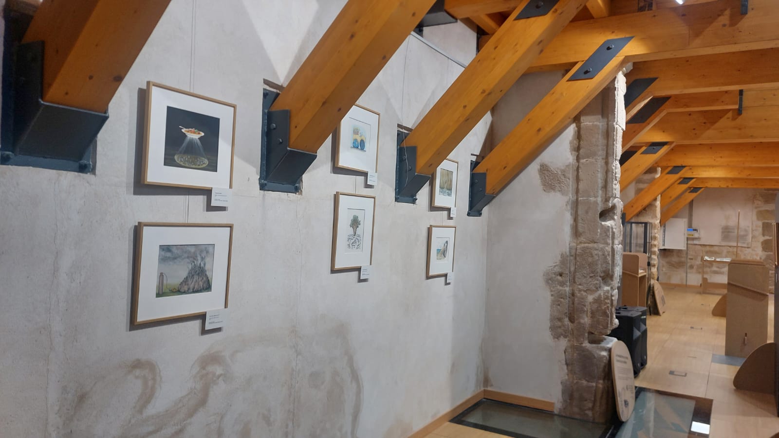 Presentación en el Centro CeLa de Almonacid de Zorita de la exposición ‘Ilustrando la ciencia. Krahn: dibujos para reflexionar’
